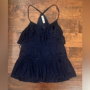 Free People navy blue NWT new summer top size small